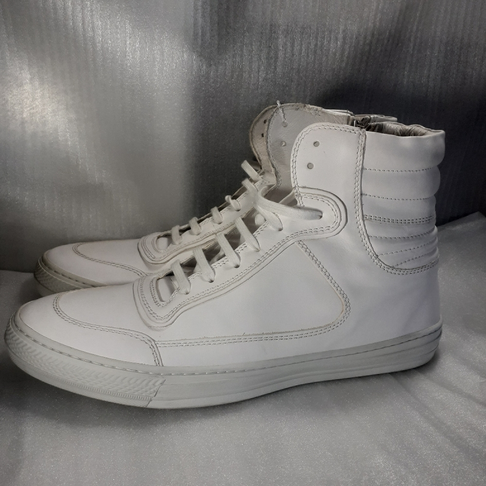 DIESEL Black Gold Pi Z Hi Men Leather Hi Top Sneaker Made in Italy 11us- New